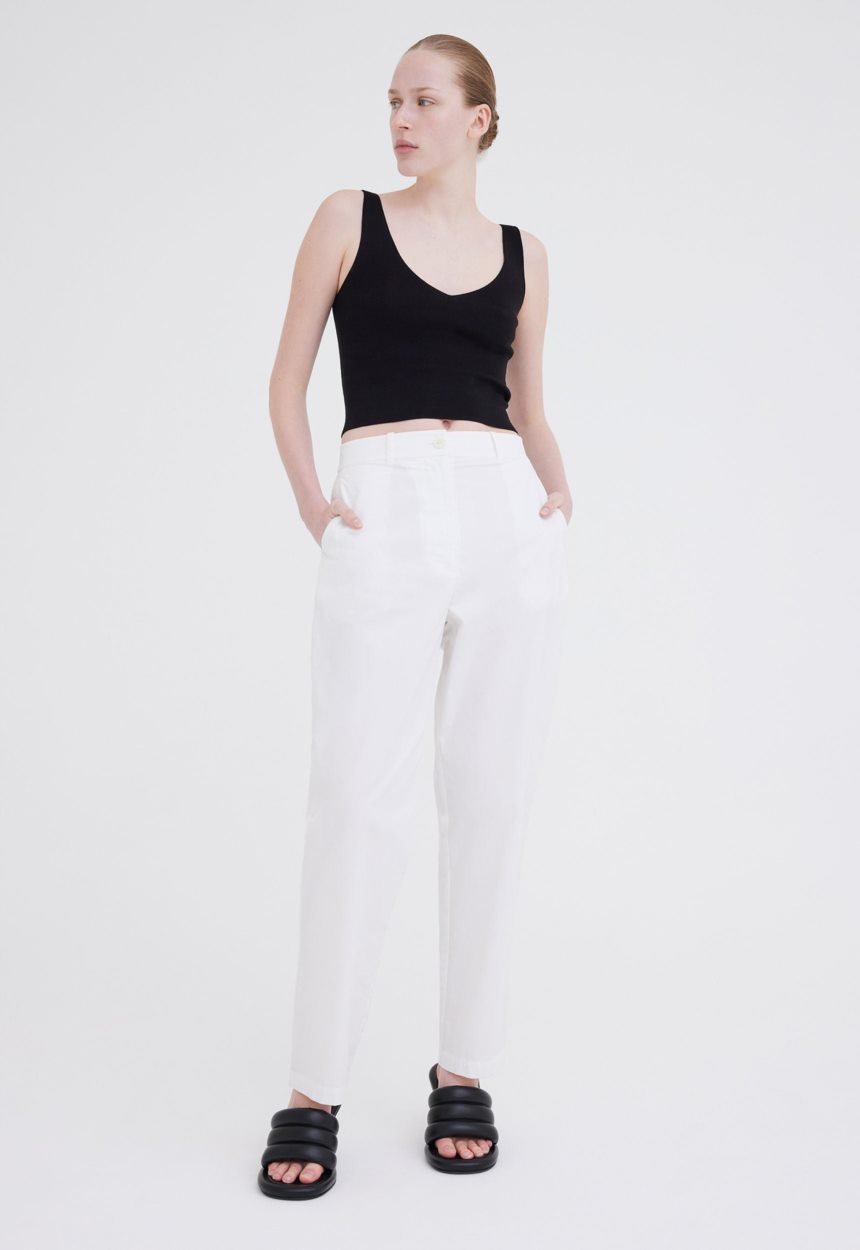 Jac + Jack Port Cotton Pant - White